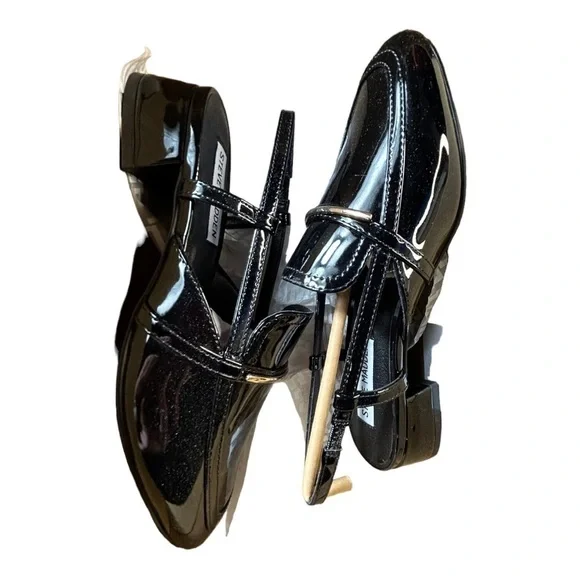 Steve Madden CALIBRI BLACK PATENT Slingback shoes - Picture 10 of 13